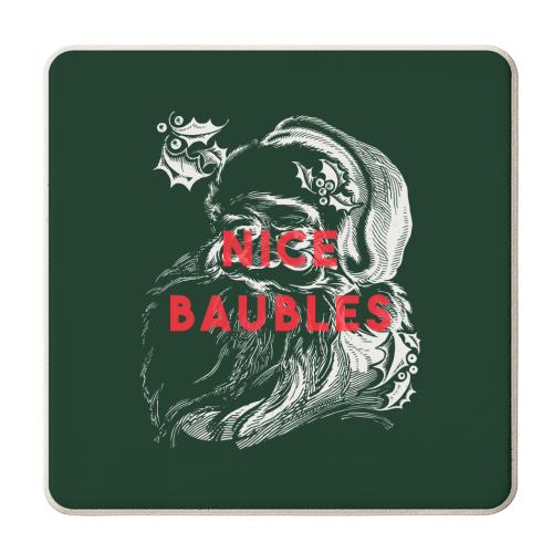Nice Baubles - personalised beer coaster by The 13 Prints