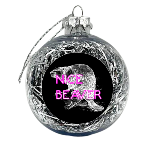 Nice Beaver - xmas bauble by Wallace Elizabeth