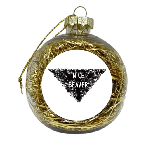 Nice Beaver Graphic - xmas bauble by Adam Regester
