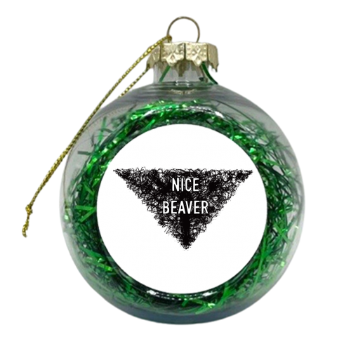 Nice Beaver Graphic - xmas bauble by Adam Regester