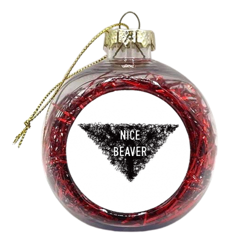 Nice Beaver Graphic - xmas bauble by Adam Regester