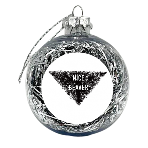Nice Beaver Graphic - xmas bauble by Adam Regester