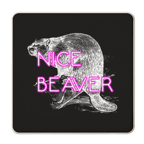 Nice Beaver - personalised beer coaster by Wallace Elizabeth