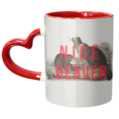 Nice Beaver - unique mug by The 13 Prints