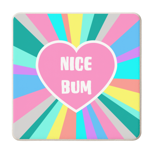 Nice Bum Love - personalised beer coaster by Adam Regester