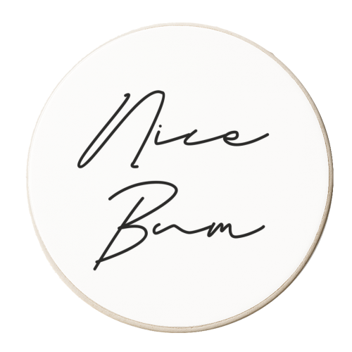 Nice Bum - personalised beer coaster by Sarah Talbot-Goldman