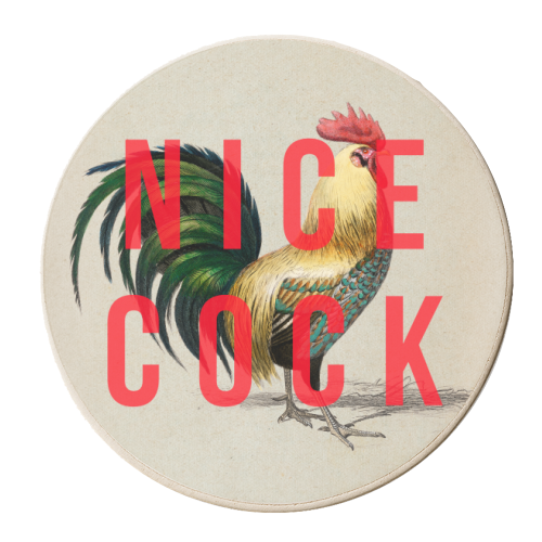 Nice Cock - personalised beer coaster by The 13 Prints