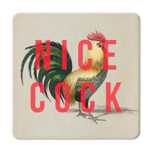 Nice Cock - personalised beer coaster by The 13 Prints