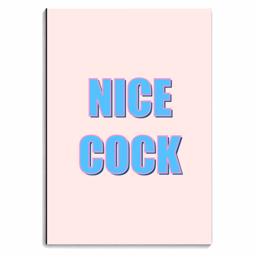 Nice Cock Typographic Style Design - personalised A4, A5, A6 notebook by Adam Regester