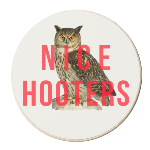 Nice Hooters - personalised beer coaster by The 13 Prints