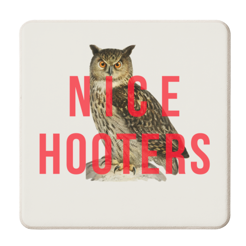 Nice Hooters - personalised beer coaster by The 13 Prints