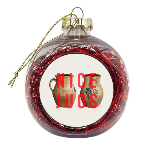 Nice Jugs - xmas bauble by The 13 Prints