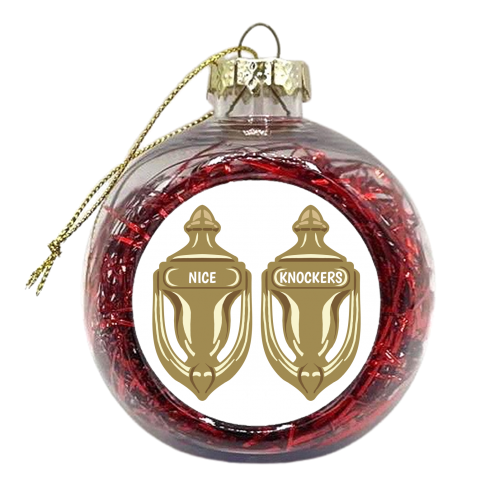 Nice Knockers - xmas bauble by Charlotte Rowlands