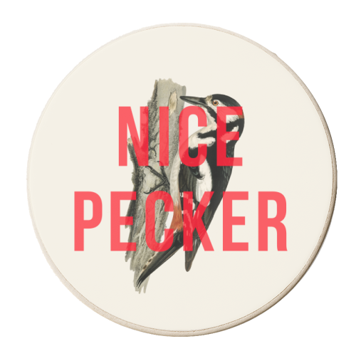 Nice Pecker - personalised beer coaster by The 13 Prints