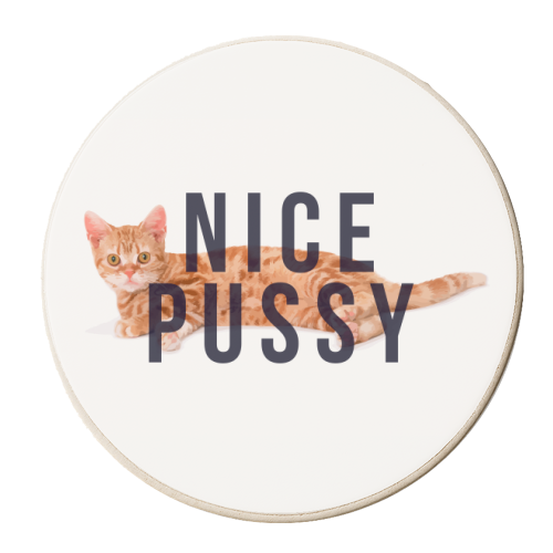 Nice Pussy - personalised beer coaster by The 13 Prints
