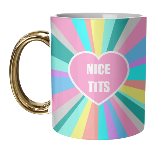 Nice Tits Colour Burst - unique mug by Adam Regester