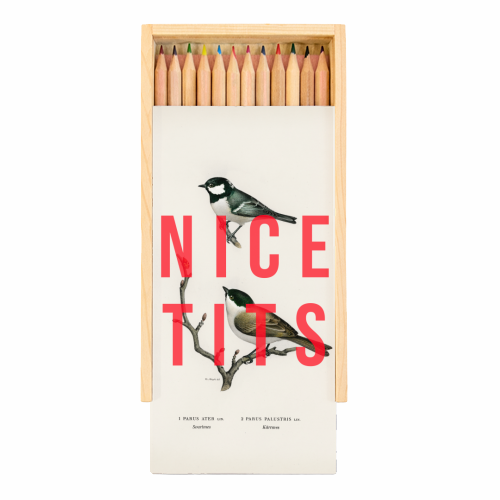 Nice Tits - Coloured Pencils with Box by The 13 Prints