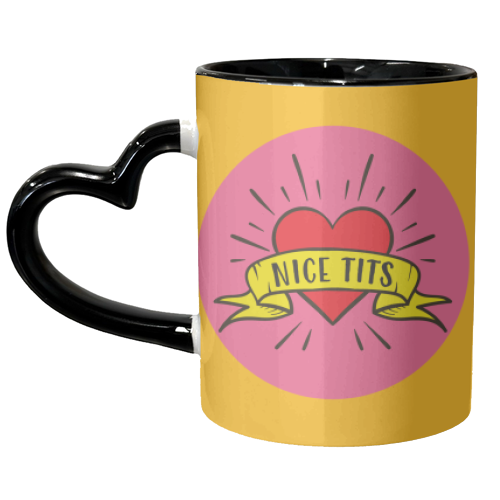 NICE TITS TATTOO STYLE - unique mug by AbiGoLucky