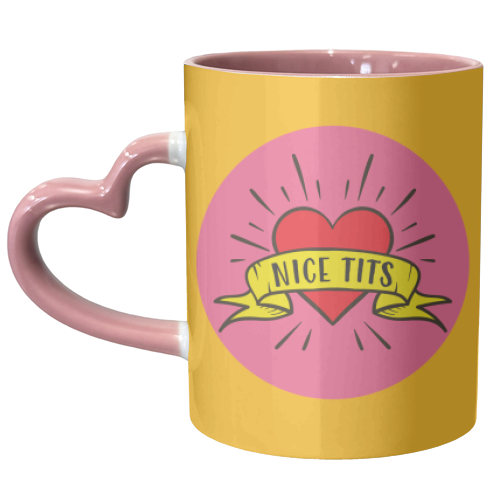 NICE TITS TATTOO STYLE - unique mug by AbiGoLucky