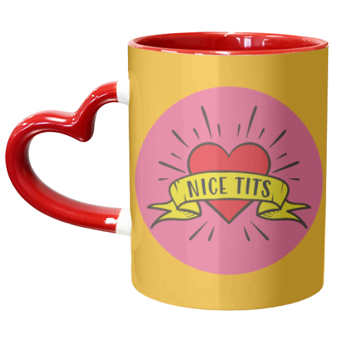 NICE TITS TATTOO STYLE - unique mug by AbiGoLucky