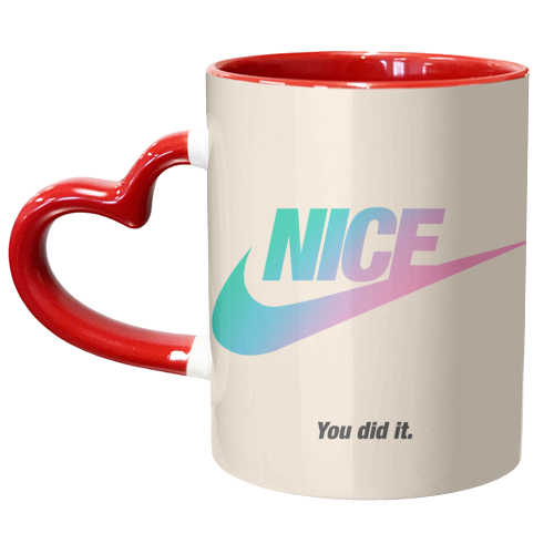 Nice - You Did It - brand Play - unique mug by Lisa Wardle