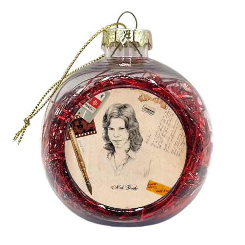 Nick Drake - xmas bauble by Daniel Cash