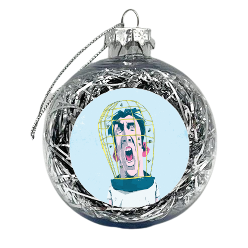 Nicolas Cage: Bees - xmas bauble by Alexander Jackson
