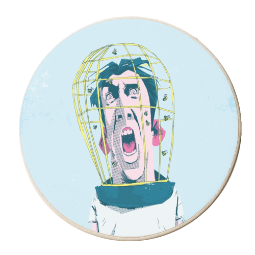 Nicolas Cage: Bees - personalised beer coaster by Alexander Jackson