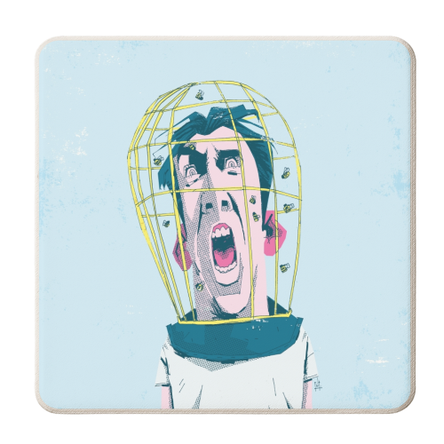 Nicolas Cage: Bees - personalised beer coaster by Alexander Jackson