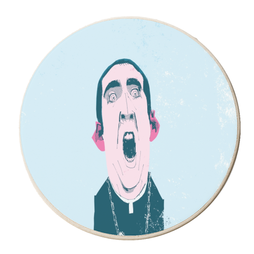 Nicolas Cage: Face Off - personalised beer coaster by Alexander Jackson