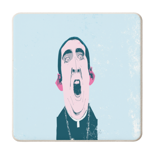 Nicolas Cage: Face Off - personalised beer coaster by Alexander Jackson