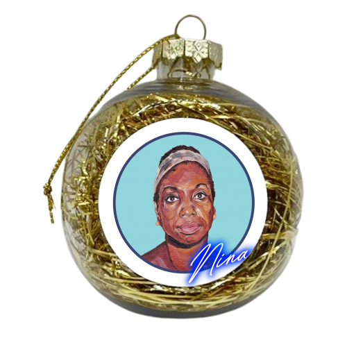 Nina Simmone - xmas bauble by Thom Kofoed