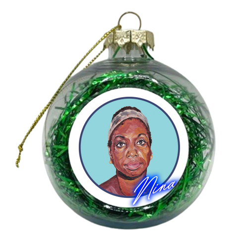 Nina Simmone - xmas bauble by Thom Kofoed