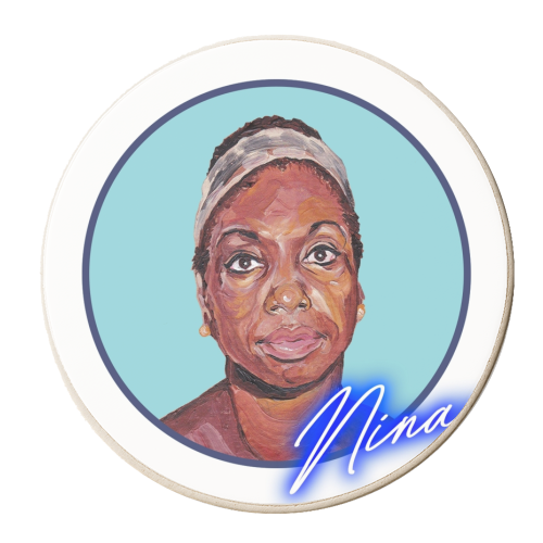 Nina Simmone - personalised beer coaster by Thom Kofoed