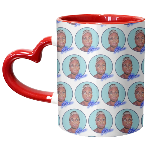 Nina Simmone - unique mug by Thom Kofoed