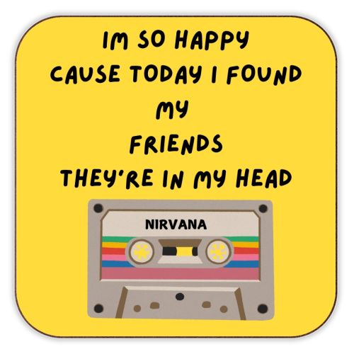 Nirvana - personalised beer coaster by Faith Mercer