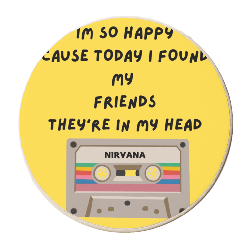 Nirvana - personalised beer coaster by Faith Mercer