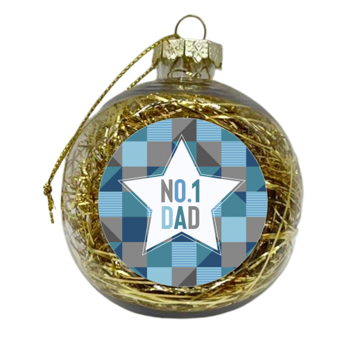 No. 1 Dad - xmas bauble by sarah morley