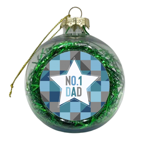 No. 1 Dad - xmas bauble by sarah morley