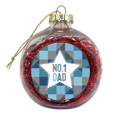 No. 1 Dad - xmas bauble by sarah morley