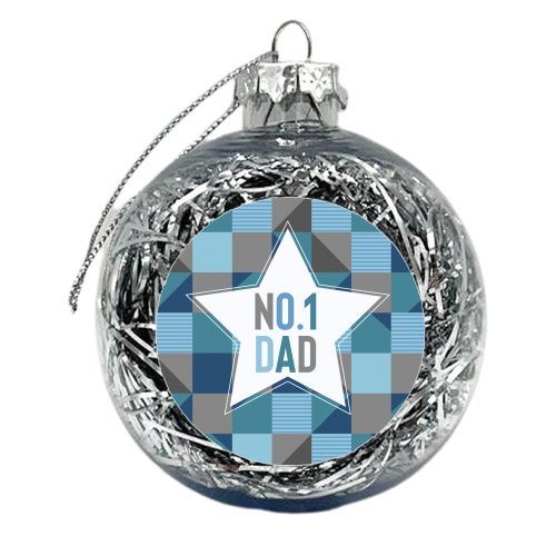 No. 1 Dad - xmas bauble by sarah morley