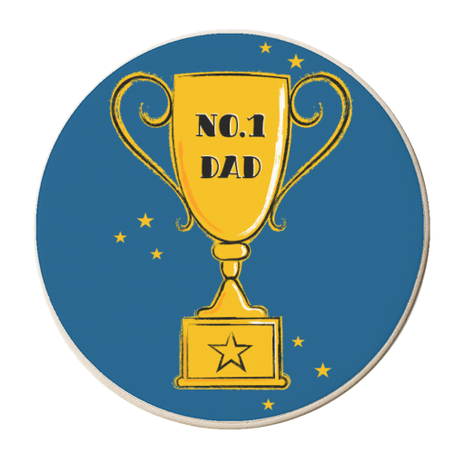 No.1 Dad Trophy - personalised beer coaster by Adam Regester