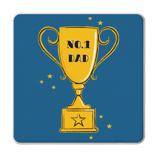 No.1 Dad Trophy - personalised beer coaster by Adam Regester
