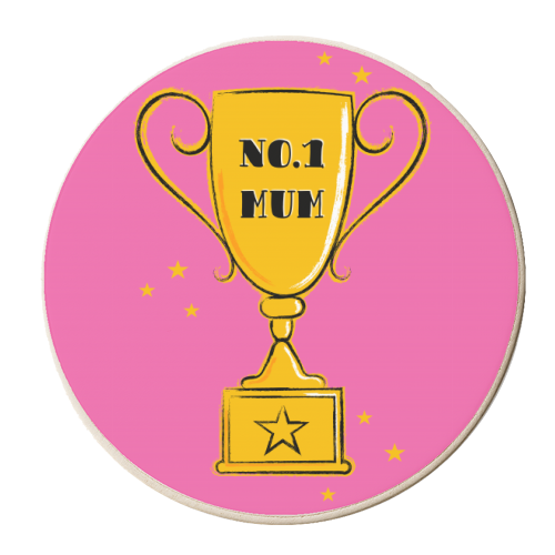No.1 Mum Trophy - personalised beer coaster by Adam Regester
