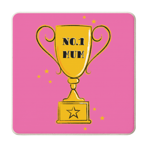 No.1 Mum Trophy - personalised beer coaster by Adam Regester