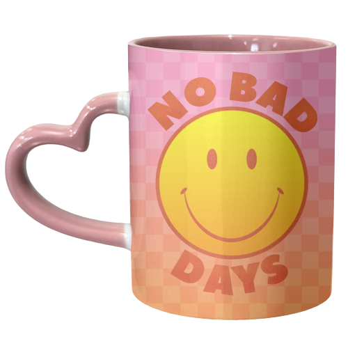 NO BAD DAYS SMILEY - unique mug by Ania Wieclaw