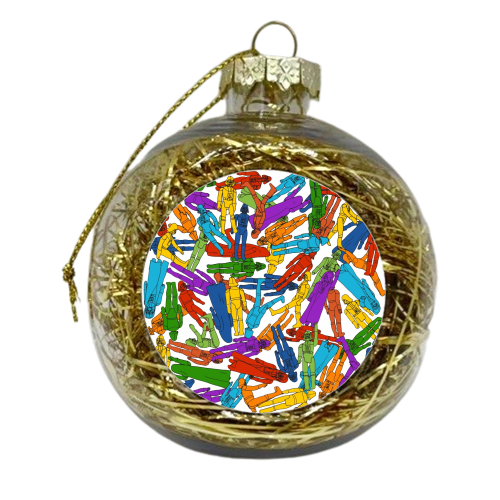 No Dearth of... (AKA Psychedelic Sci-Fi/Space Vintage Toy Action Figure) - xmas bauble by Phigment