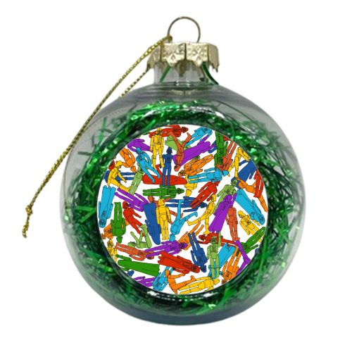 No Dearth of... (AKA Psychedelic Sci-Fi/Space Vintage Toy Action Figure) - xmas bauble by Phigment