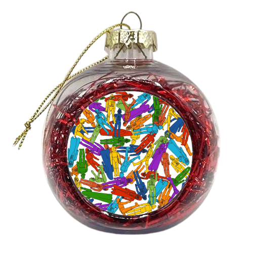 No Dearth of... (AKA Psychedelic Sci-Fi/Space Vintage Toy Action Figure) - xmas bauble by Phigment
