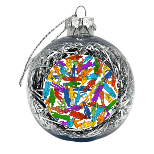 No Dearth of... (AKA Psychedelic Sci-Fi/Space Vintage Toy Action Figure) - xmas bauble by Phigment